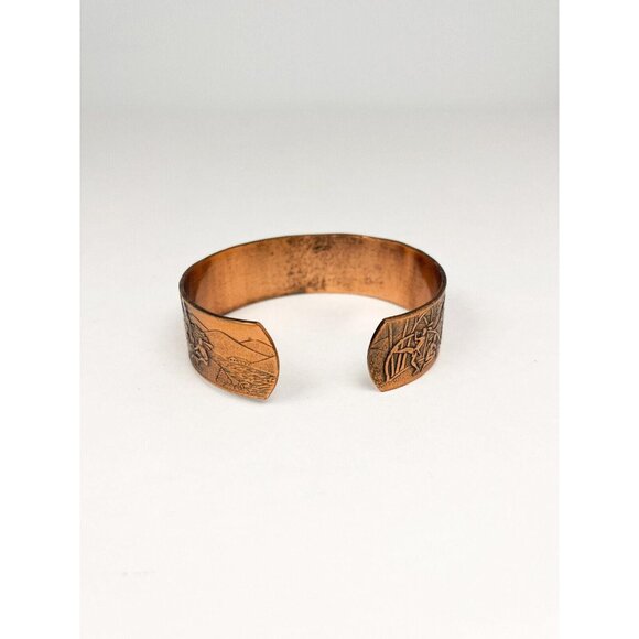 Vintage copper Native American Cuff - Picture 4 of 7